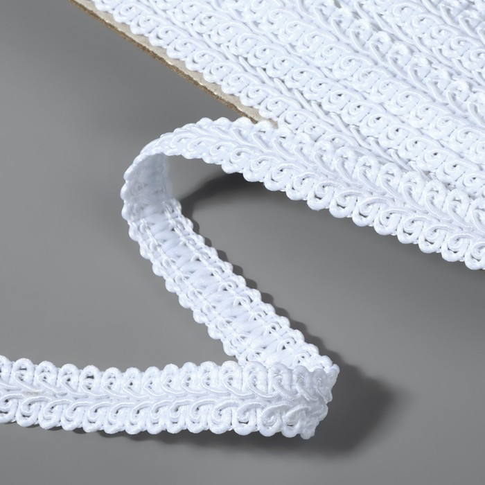 Тесьма декоративная &laquo;Шанель&raquo;, 12 мм, 10 &plusmn; 1 м, цвет белый