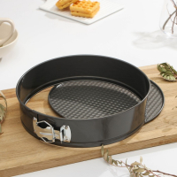 Набор форм для выпечки Доляна &laquo;Элин. Круг&raquo;, 3 предмета: d=24/26/28 см, съёмное дно, антипригарное покрытие, цвет чёрный