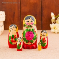 Матрёшка «Зоя», желтый платок, 5 кукольная, 12 см Матрёшка «Зоя», желтый платок, 5 кукольная, 12 см