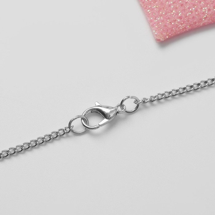 Кулон детский &laquo;Выбражулька&raquo; зайчик, цвет белый в серебре