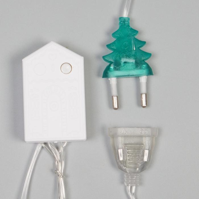 Гирлянда &laquo;Бахрома&raquo; 2.7 &times; 0.9 м с насадками &laquo;Месяц&raquo;, IP20, прозрачная нить, 138 LED, свечение белое, 8 режимов, 220 В