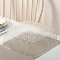 Крышка для тортницы пластиковая одноразовая ПР-Т-240, 31,6×31,6×12,5 см, цвет прозрачный Крышка для тортницы пластиковая одноразовая ПР-Т-240, 31,6×31,6×12,5 см, цвет прозрачный