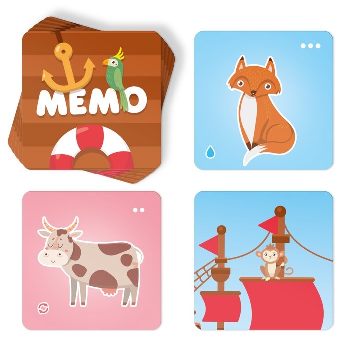 Настольная игра &laquo;Командное мемо. Зверята&raquo;, 44 карты, 3+