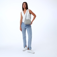 Сумка женская на молнии, TEXTURA, средний размер, цвет серый Сумка женская на молнии, TEXTURA, средний размер, цвет серый