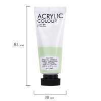 Краска акриловая в тубе, набор 8 цветов х 22 мл, BRAUBERG HOBBY, пастельные оттенки, 192406