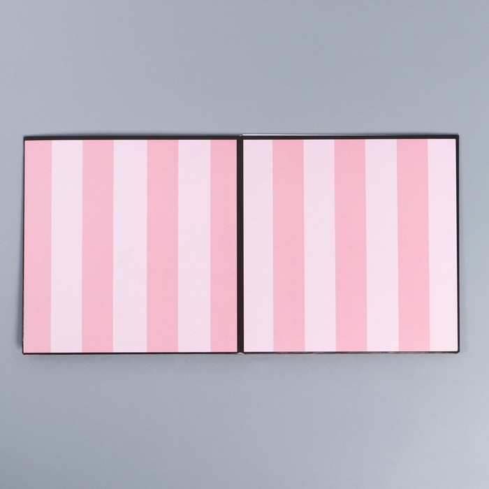 Коробка подарочная для цветов с PVC крышкой, упаковка, &laquo;Розовые полосы&raquo;, 12 х 12 х 12 см