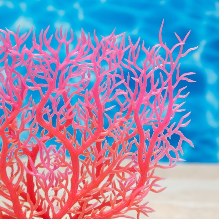 Растение искусственное аквариумное, светящееся, 15 см, красное Растение искусственное аквариумное, светящееся, 15 см, красное