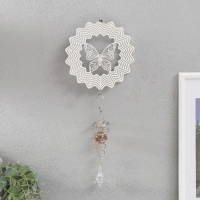 Ветряной колокольчик металл 3D "Ажурная бабочка" с бусиной 13,5х13,5х31 см Ветряной колокольчик металл 3D "Ажурная бабочка" с бусиной 13,5х13,5х31 см