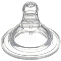 Соска на  бутылочку, антиколикова, от 0 мес., Baby 1, широкое горло,  медленный поток, &Oslash;50 мм., 2 шт.