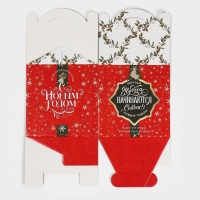 Коробка кондитерская с окном, сундук, &laquo;Рождественская почта&raquo; 20 х 20 х 20 см, Новый год