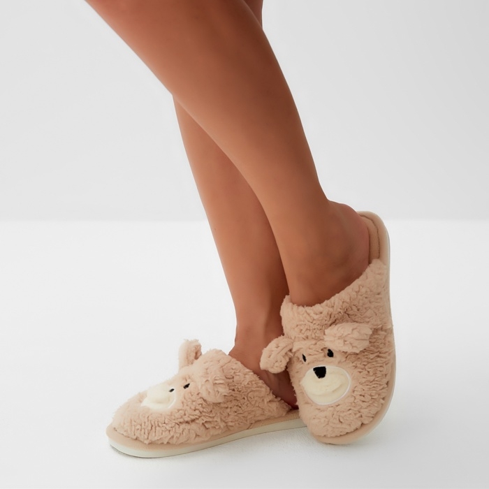 Тапочки женские размер 38-39, цвет бежевый