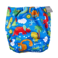 Многоразовый подгузник &laquo;Африка&raquo;, 3-15 кг, угольно-бамбуковая ткань, цвет синий, Крошка Я
