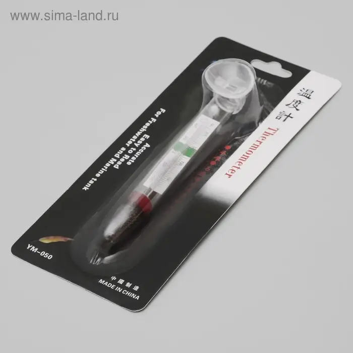 Термометр аквариумный на присоске утолщенный, 11 см