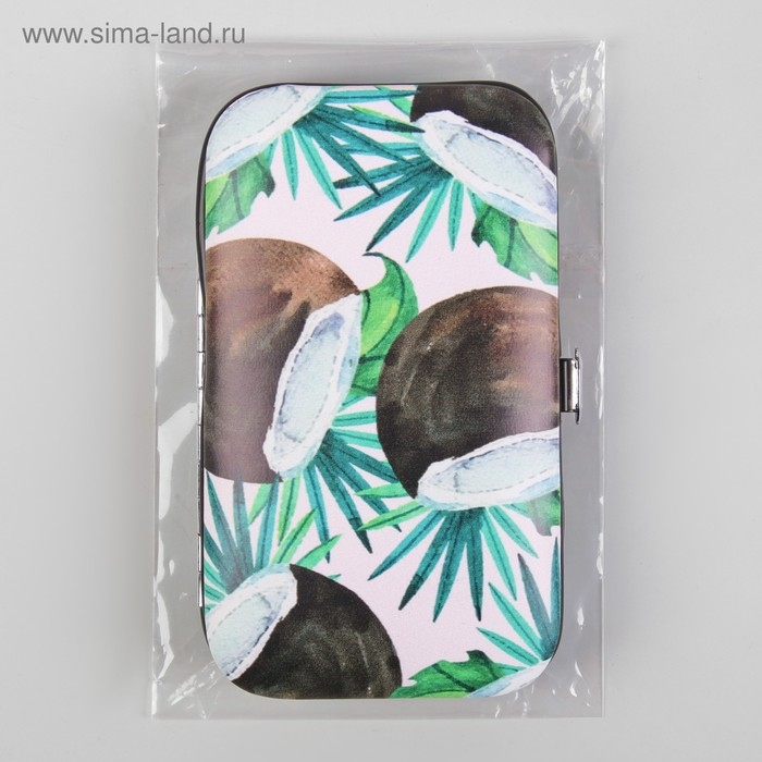 Набор маникюрный «Фрукты», 6 предметов, в футляре, рисунок МИКС Набор маникюрный «Фрукты», 6 предметов, в футляре, рисунок МИКС