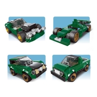 Конструктор блочный &laquo;Спорткар&raquo;,195 деталей, 10 вариантов сборки