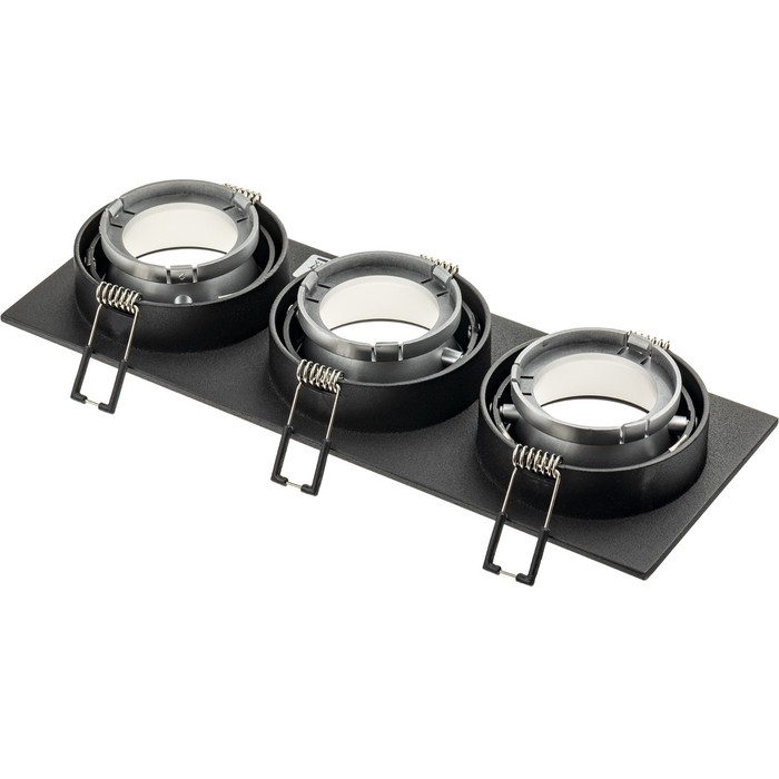 Светильник встр ARTIN скрыт ламп прямоуг 260х92х40мм монтаж отв 80х230мм 3хGU5.3 Al черн 514