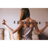 Массажёр-лента для спины, 9 звеньев, деревянный, с шипами, 84 &times; 7,5 &times; 3 см