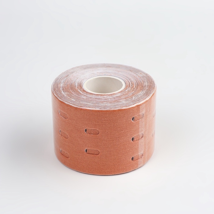 Кинезио - тейп, с перфорацией, 5 см &times; 5 м, цвет бежевый