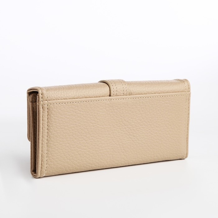 Кошелёк женский на кнопке, цвет бежевый Кошелёк женский на кнопке, цвет бежевый