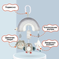 Подвеска - погремушка &laquo;Совушка&raquo;, пищалка, шуршит, на кроватку, коляску, Крошка Я