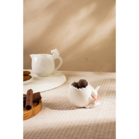 Подставка керамическая для яйца &laquo;Зайка&raquo;, 9&times;6,5&times;7 см, цвет белый