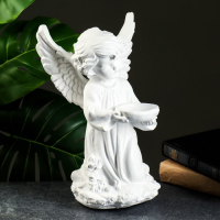 Фигура &laquo;Ангел с чашей&raquo; белый 19&times;19&times;33 см