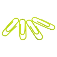 Скрепки канцелярские 28 мм, 100 штук, ErichKrause Neon, цветные с виниловым покрытием, пластиковая коробка, жёлтые Скрепки канцелярские 28 мм, 100 штук, ErichKrause Neon, цветные с виниловым покрытием, пластиковая коробка, жёлтые