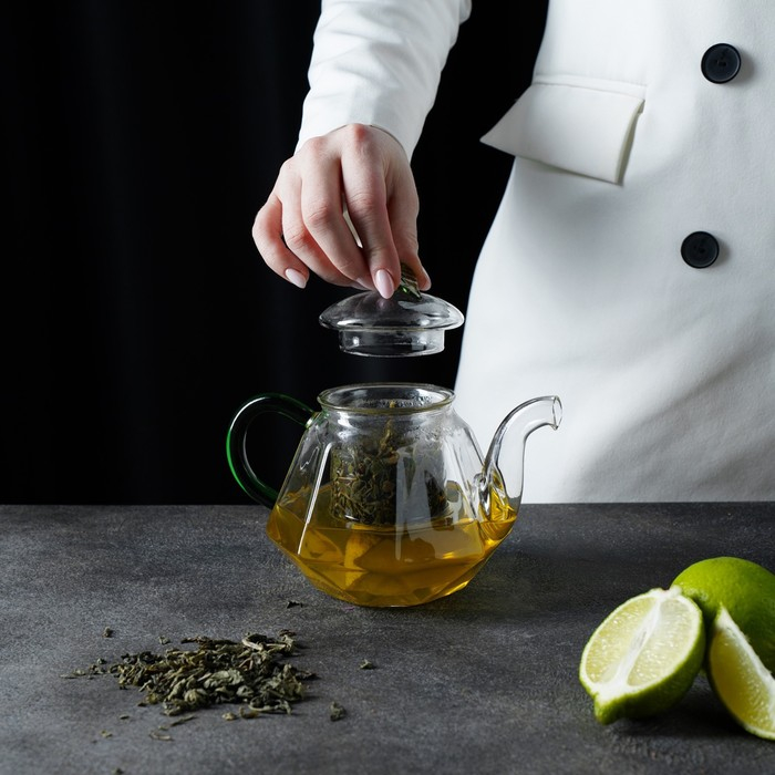 Чайник заварочный со стеклянным ситом &laquo;Грин&raquo;, 600 мл