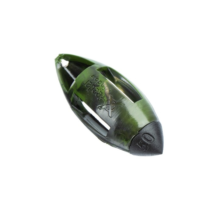 Груз-кормушка пластиковая X-FEEDER PL CAMO BULLET WINDOW M, цвет камо, 50 г, 35 мл