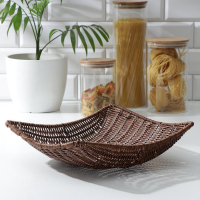 Корзинка для подачи Доляна &laquo;Огайо&raquo;, 31&times;31&times;8,5 см, квадратная, цвет коричневый