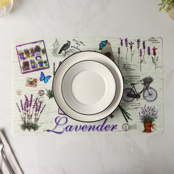 Салфетка сервировочная на стол Доляна &laquo;Лаванда&raquo;, 42&times;29 см