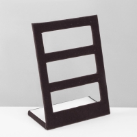 Подставка под серьги 3 ряда, 12 пар, 15,5&times;8&times;21 см, цвет серый графит