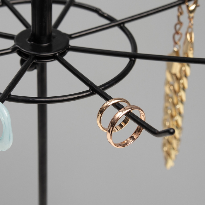 Вертушка, 2 яруса по 8 крючков, 21,5×21,5×41 см, цвет чёрный Вертушка, 2 яруса по 8 крючков, 21,5×21,5×41 см, цвет чёрный