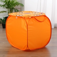 Корзина для игрушек &laquo;Баскетбол&raquo; с ручками и крышкой, цвет оранжевый