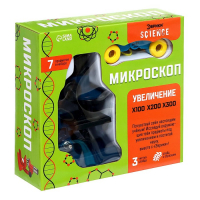 Микроскоп &laquo;Юный исследователь&raquo;, 7 предметов, увеличение x100, x200, x300