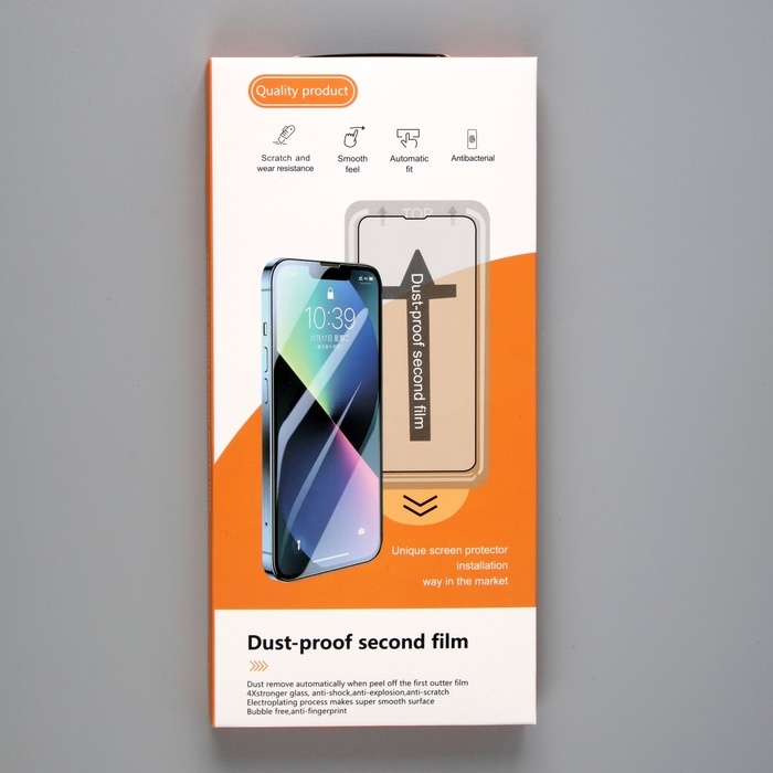 Защитное стекло для iPhone 14 Pro Max, с рамкой для установки, полный клей, 9H, 0.33 мм Защитное стекло для iPhone 14 Pro Max, с рамкой для установки, полный клей, 9H, 0.33 мм