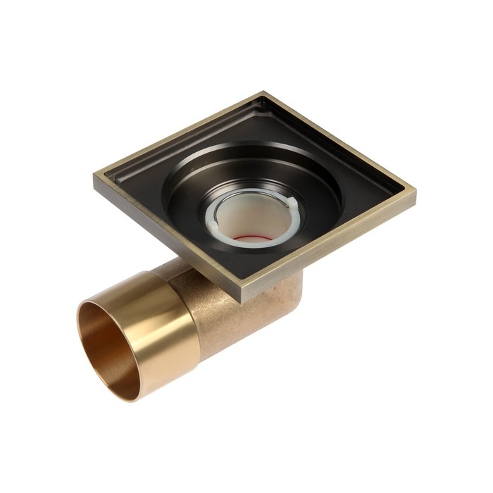 Трап AFLORN AF20610C-10, d=50 мм, горизонтальный, 100х100 мм, латунь, античная бронза Трап AFLORN AF20610C-10, d=50 мм, горизонтальный, 100х100 мм, латунь, античная бронза