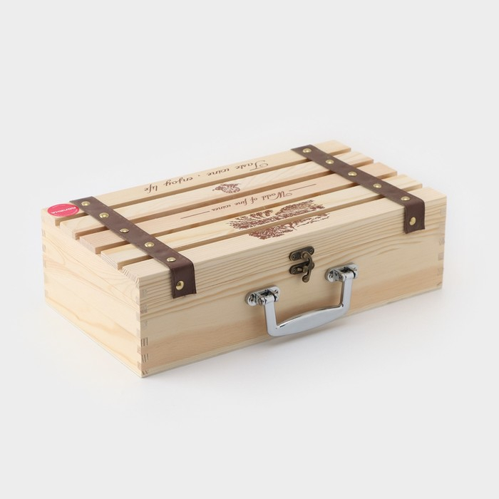 Ящик для хранения вина Доляна &laquo;Феррара&raquo;, 35&times;20 см, на 2 бутылки