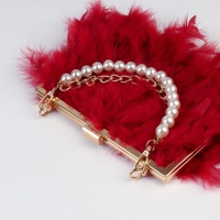 Цепочка для сумки, с жемчугом, d = 14 мм, 2,3 &times; 16 &times; 11,5 мм, 30 см, цвет золотой