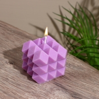 Свеча "Ромбики" 6х6х6 см, соевый воск МИКС Свеча "Ромбики" 6х6х6 см, соевый воск МИКС