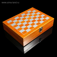 Набор 6 в 1: фляжка 8 oz, рюмка, воронка, кубики 5 шт, карты, шахматы, 18 х 24 см Набор 6 в 1: фляжка 8 oz, рюмка, воронка, кубики 5 шт, карты, шахматы, 18 х 24 см