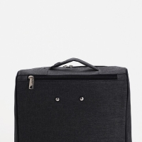 Чемодан малый 36 л (S), &laquo;Фабрика КАРТЕКС&raquo;, отдел на молнии, наружный карман, 2 колеса, цвет тёмно-серый