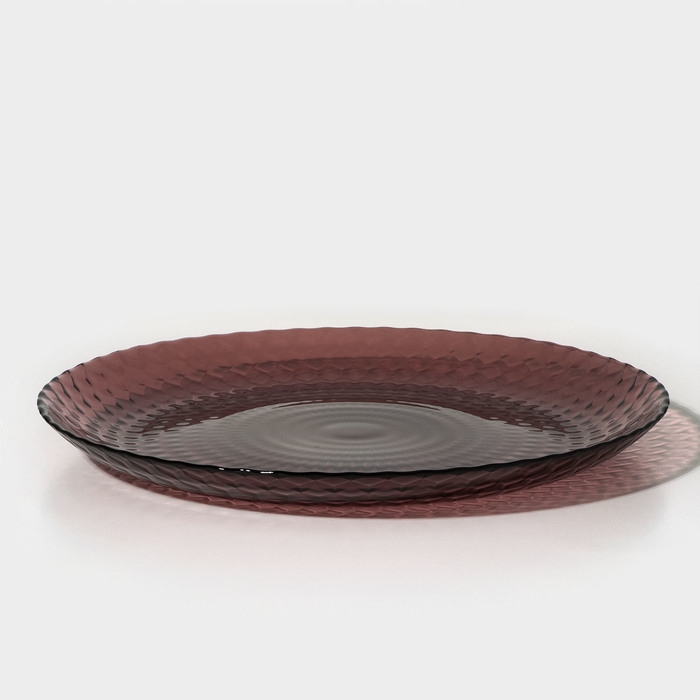 Набор стеклянной посуды &laquo;Идиллия&raquo;, 19 предметов, цвет лилак