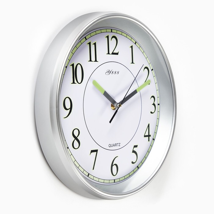 Часы настенные интерьерные "Илони", бесшумные, флуоресцентные, d-30 см