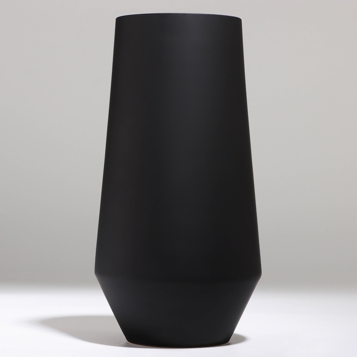 Ваза для цветов &laquo;Глория&raquo; из черного стекла 27 х 14 х 14 см