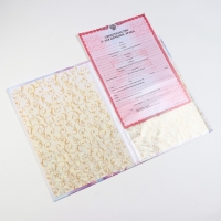 Папка для свидетельства о браке "Орхидея" ламинирование, А4 Папка для свидетельства о браке "Орхидея" ламинирование, А4