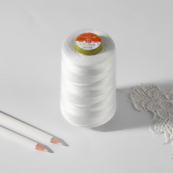 Нитки 100ЛЛ, 1500 м, цвет белый Нитки 100ЛЛ, 1500 м, цвет белый