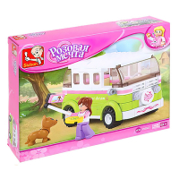 Конструктор «Розовая мечта: минивэн для путешествий», 158 деталей Конструктор «Розовая мечта: минивэн для путешествий», 158 деталей