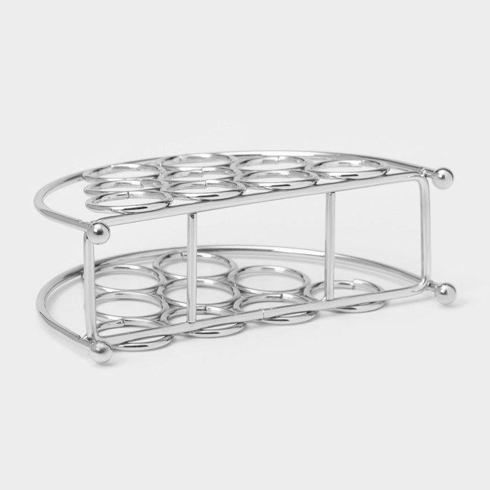 Салфетница Доляна &laquo;Ринго&raquo;, 14,5&times;4,5&times;9,5 см, цвет серебряный