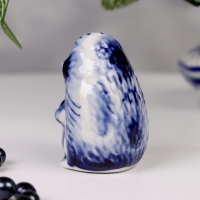 Сувенир гжель &laquo;Ёжик Фима&raquo;, бело-синий,керамика,